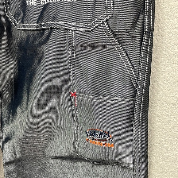 Vintage Deadstock Slim Shady Eminem 90s Baggy Wide Leg Carpenter Jeans Silver 34 - Picture 16 of 16